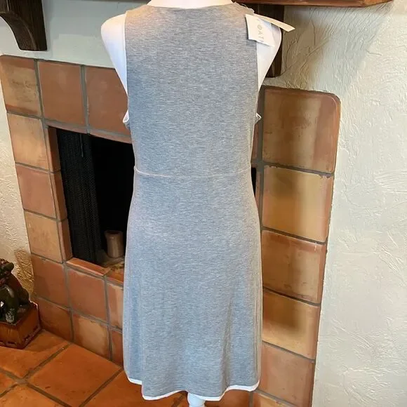 Athleta Heathered Gray/White REVERSIBLE SANTORINI HIGH NECK DRESS, size XL - Picture 4 of 12